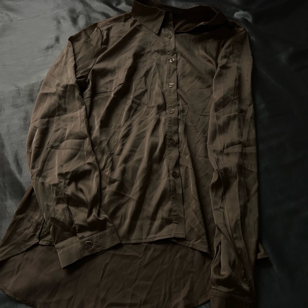Fashion Nova Brown Lightweight Shirt Jacket